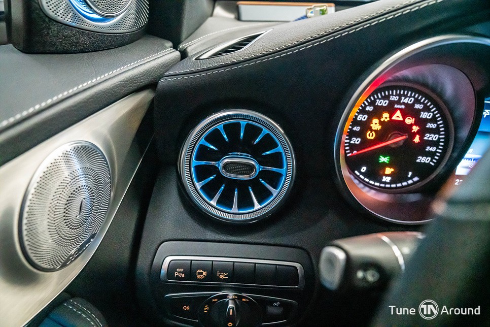 GLC300 쿠페 벤츠 송풍구LED 부메스터 전동트위터 교체 / 성남,분당,판교