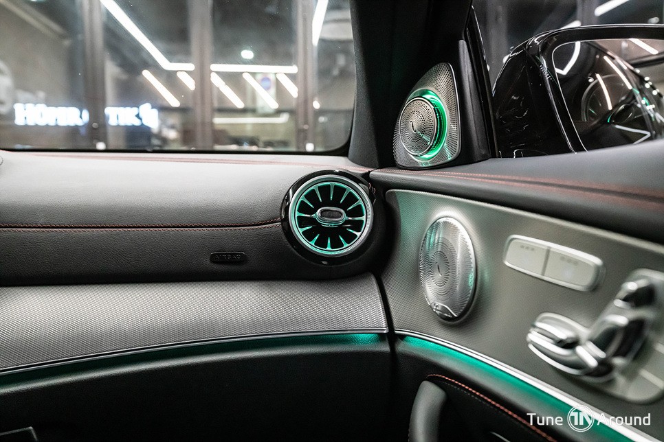벤츠 E43 AMG 송풍구엠비언트 부메스터 전동트위터 웰컴라이트 / 성남,분당,판교