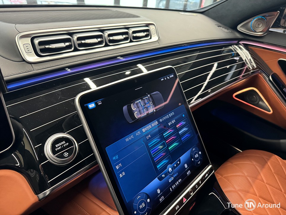 벤츠 W223 S500 스피커튜닝 엠비언트라이트 피아노트림