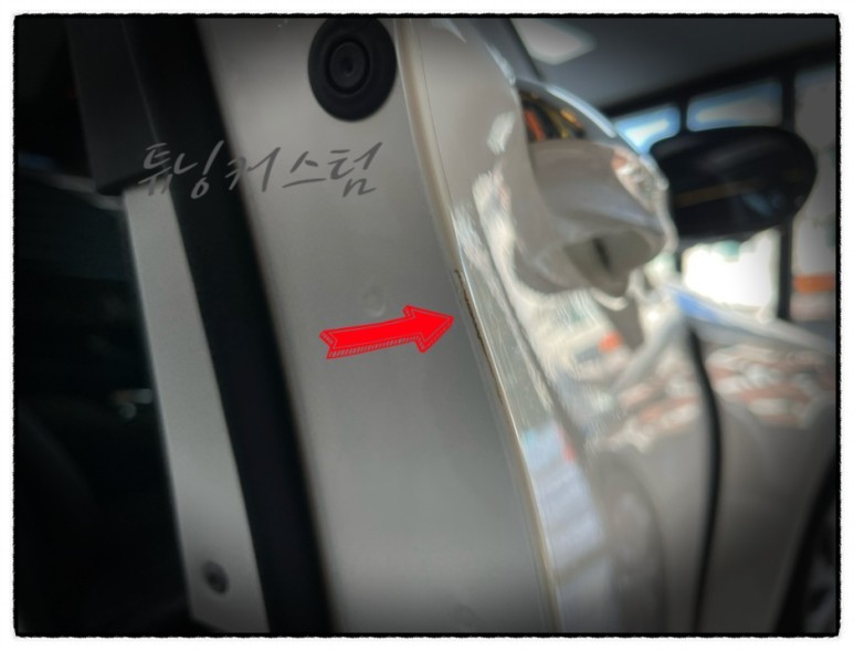 벤츠 e300 조수석 도어 생활 보호 ppf 필름 작업 후 흠집에 보호할 수 있을까? / 동대문,광진구,중랑구