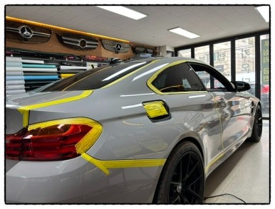 bmw m4 사고 부분 랩핑 제거 후 제 랩핑 해보자!!
