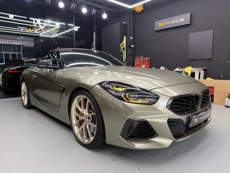 안산 랩핑, 무광에서 고광택으로. BMW Z4 밀레니엄 제이드. / 안양시 동안구 관양동