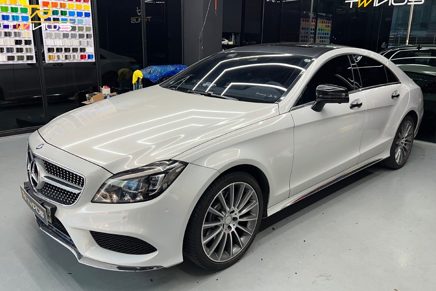 경기남부 / 안양랩핑 벤츠 CLS400 3M 엠버블랙 전체랩핑 / 안양시 동안구 관양동 / 안양.과천.군포.의왕