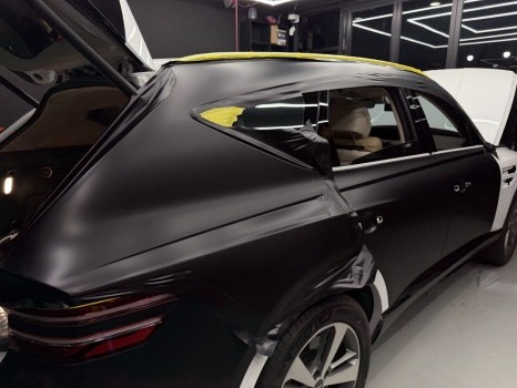 의왕 랩핑, 고광택 무광 블랙. 그릴부터 크롬까지 역동적인 멋을 낸 GV80. / 안양시 동안구 관양동