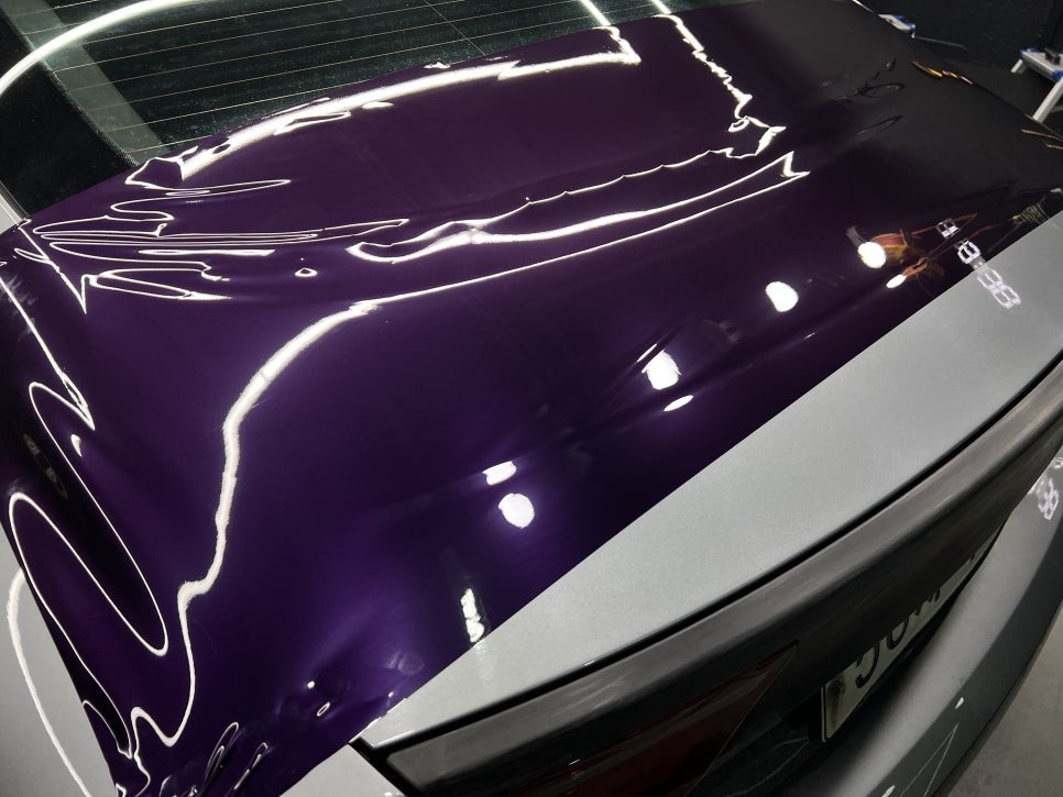 화성 랩핑, A7 사고 수리로 전체 랩핑을 실현시키다. 고광택 미드나잇 퍼플! / 안양시 동안구 관양동