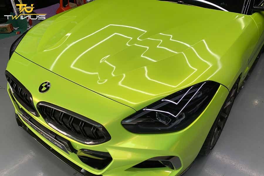 BMW G29 Z4 M40i 택랩 Acid Lime 전체랩핑