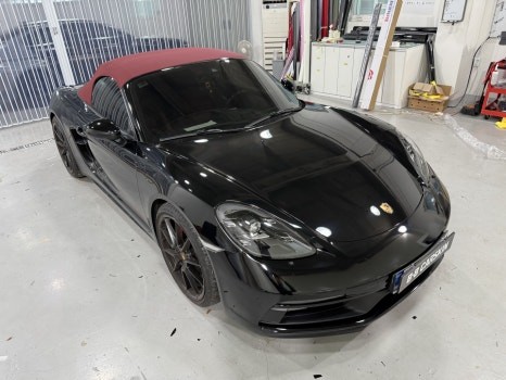 부천랩핑 포르쉐 박스터 718 GTS 4.0 전체랩핑｜화이트 →글로스 블랙, 디테일로 보여드립니다 / 인천 부평구 부개동