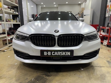 부천 BMW G30 5시리즈 전체랩핑 재시공 | 사틴화이트 완성 (인천랩핑) / 인천 부평구 부개동