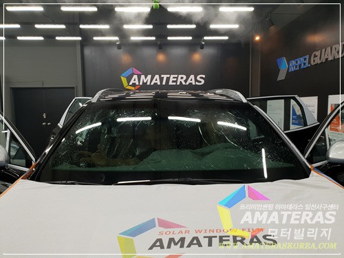 모터빌리지(아마테라스일산서구센터)의 산타페TM 인스(인스퍼레이션) 펜텀 블랙 신차검수 & 신차패키지 / 고양시 구산동