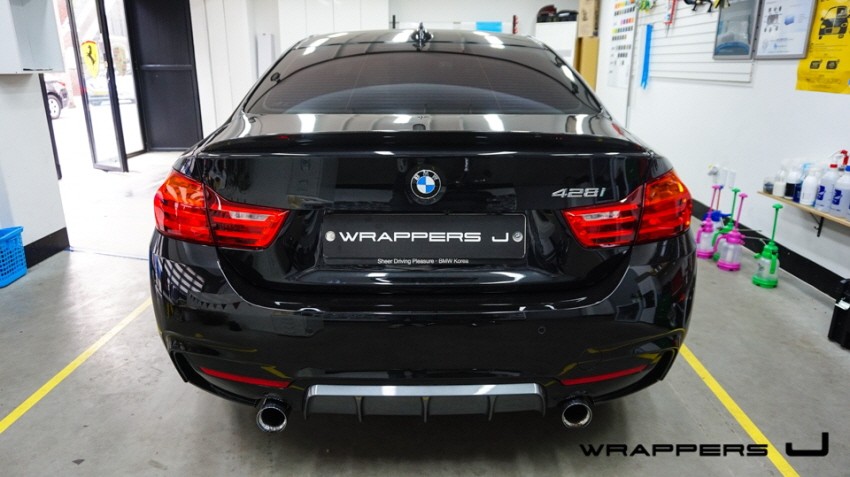 Bmw랩핑 428i그릴데칼 프론트보강바 그릴바 프론트바 부분랩핑