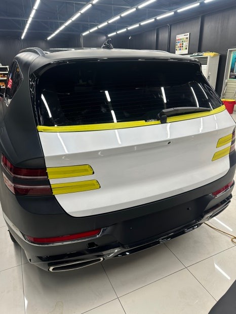 [평택랩핑 오산랩핑 아산랩핑] 랩핑샵 커스텀엠 제네시스 GV80 전체랩핑 매트블랙 / 평택 도일동