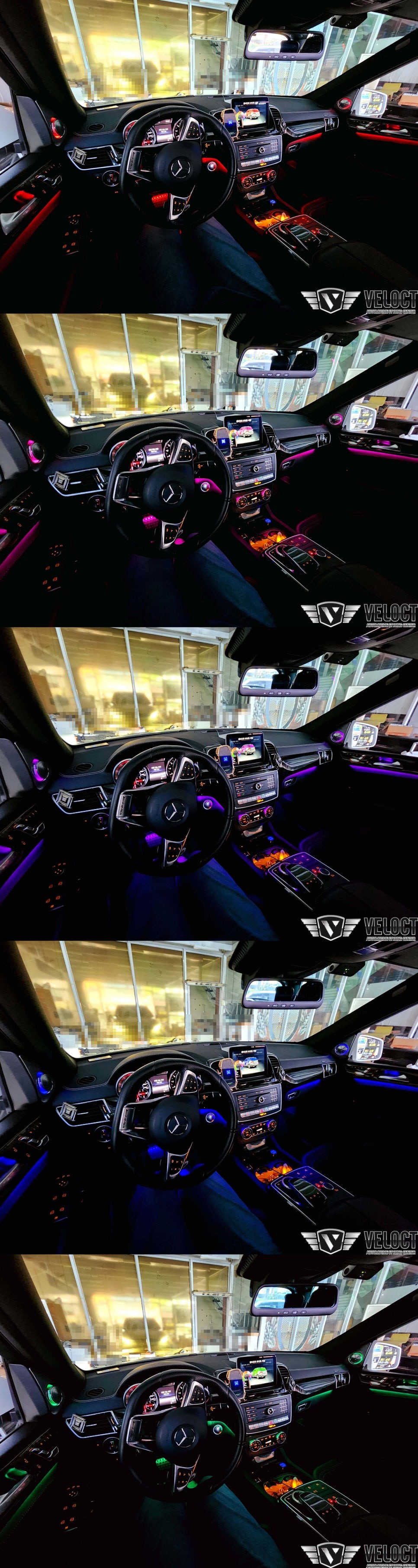 벤츠 W166 GLE63 AMG 튜닝 <인테리어> - 순정형 12색 엠비언트, 3D부메스터, 광각미러