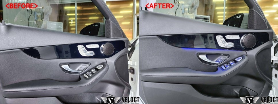 벤츠 페리 C클래스 C200, No 엠비언트에 화려한 64색 엠비언트를 생성!! (with 송풍구 엠비언트)