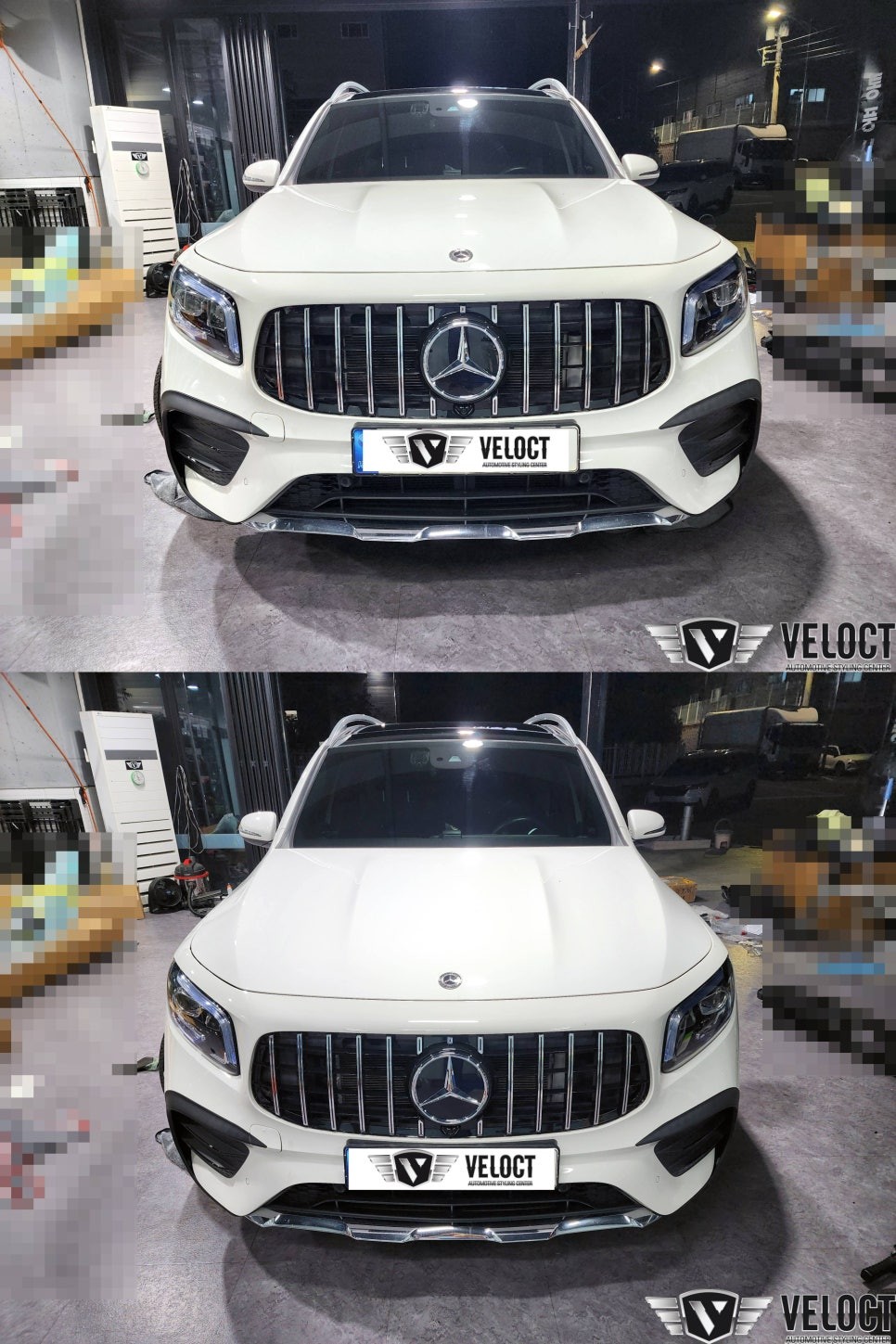 벤츠 X247 GLB, AMG세로그릴과 정품 그릴엠블럼