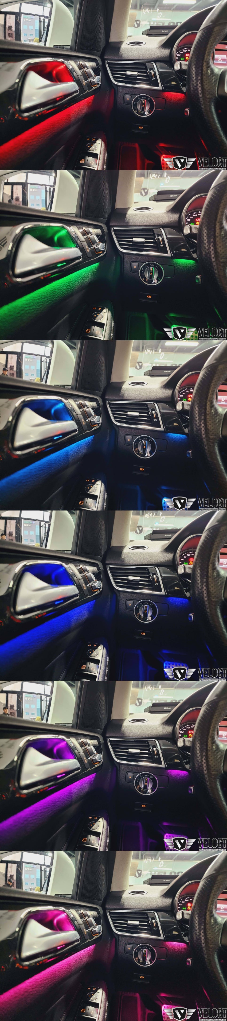 벤츠 W166 GLE, 인테리어와 편의기능 향상!! 순정방식 12색 엠비언트와 이지엑세스/조수석워크인