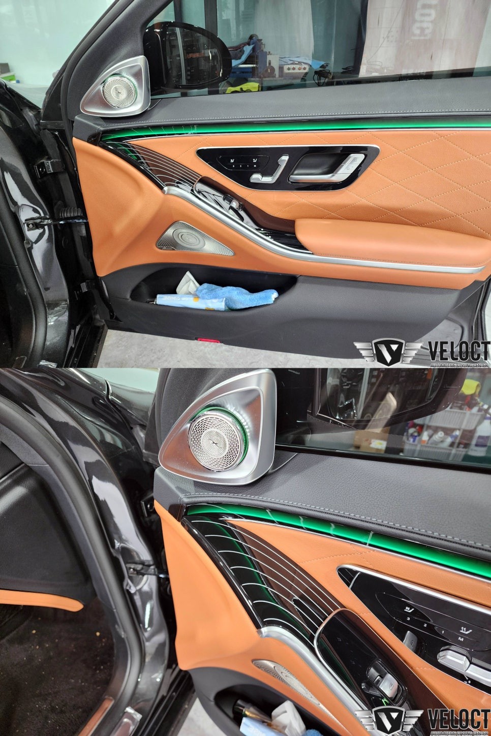 벤츠 W223 신형 S클래스 S350d, 숏바디전용 - 피아노 라커 트림