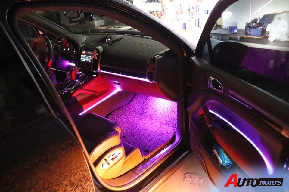 포르쉐 카이엔S 엠비언트 무드등 , 에코파워팩13C 했습니다! / 서울 중랑구