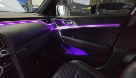 제네시스G70 무빙엠비언트 시공으로 만나보는 감성드라이브 공간 너무 예쁩니다! / 서울 중랑구