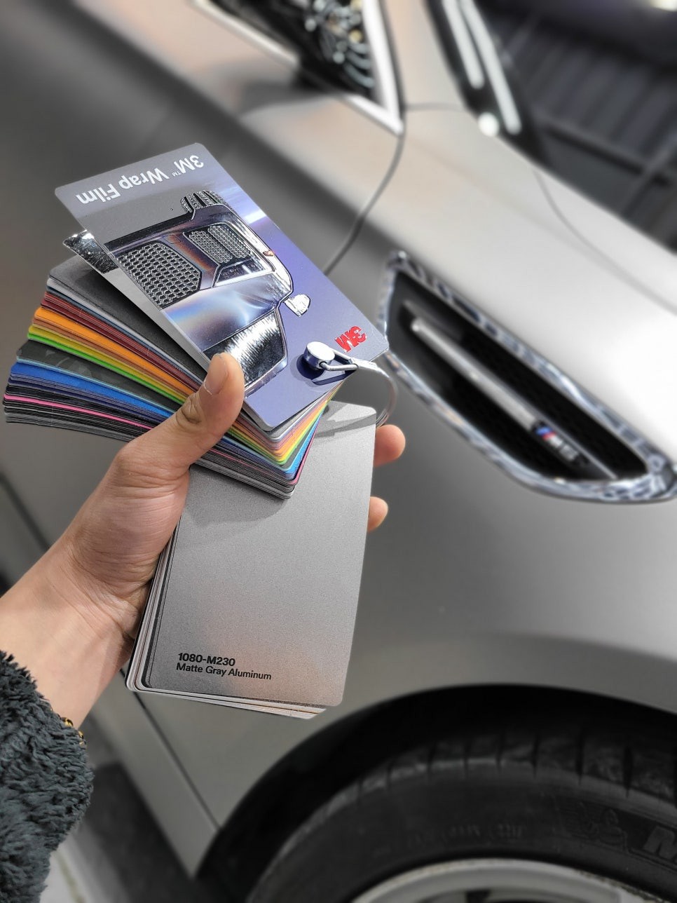 경기남부 / BMW F10 M5 전체랩핑 3M M230 무광 그레이 알루미늄 / 부천시 원미구 상동 / 부천.광명