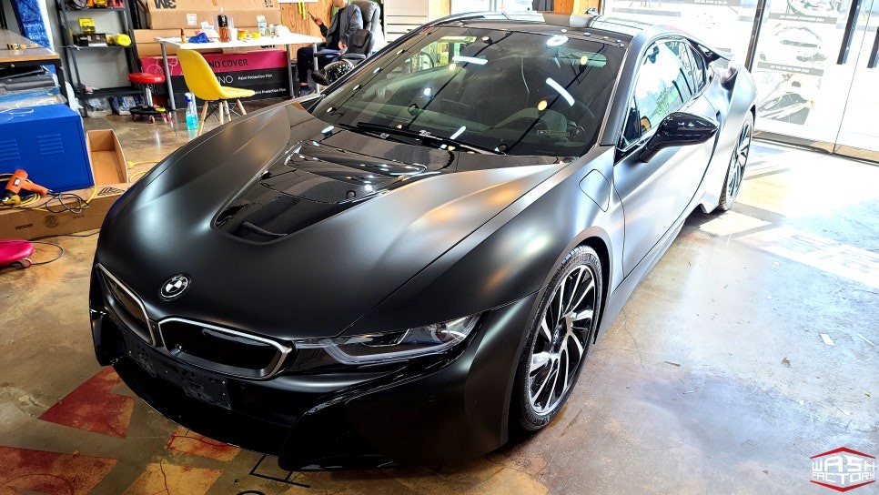 경기남부 / BMW i8 사틴 블랙 전체랩핑 시공 했습니다! [부천 랩핑] / 부천시 원미구 상동 / 부천.광명