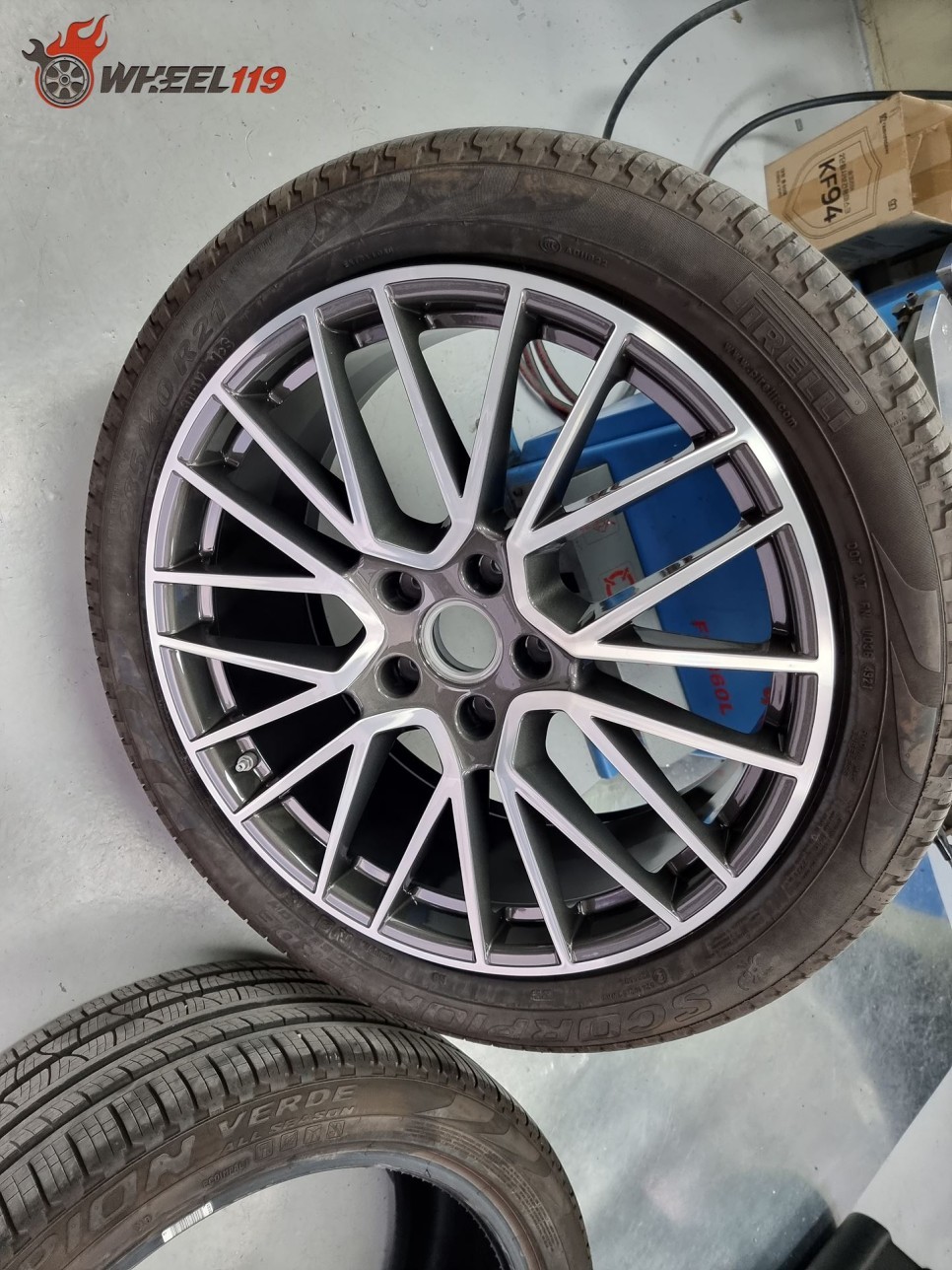 포르쉐 카이엔 21인치 휠수리 다이아컷팅 / 강남 송파 서초 판교 분당