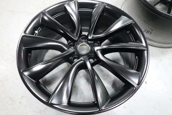 판교휠도색 휠스미스 테슬라 모델3 블랙 무광 휠 도색 시공 후기! / 남양주, 구리, 의정부, 서울 노원