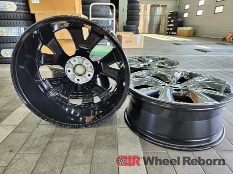 싼타페 순정휠 고스트크롬 분체도장 휠복원 작업후기!! / 하남시 감북동