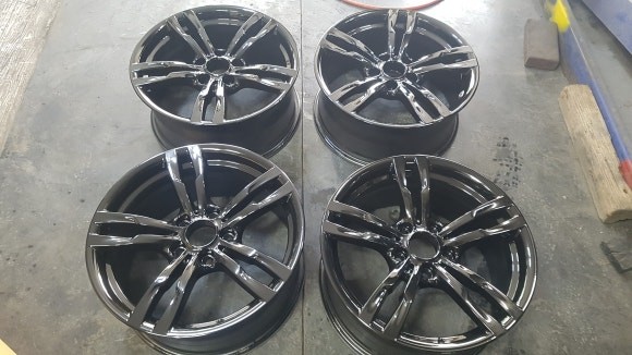 bmw 320d 순정휠도색 블랙유광(수원휠수리/ 수원휠도색/ 수원휠복원/ 안산휠수리/ 안산휠도색/ 안산휠복원/ 휠세븐) / 수원 탑동
