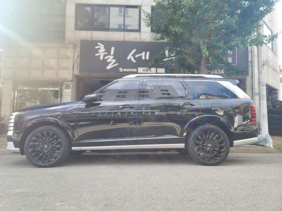 수원휠도색 펠리세이드 lx3 블랙유광 / 수원 탑동
