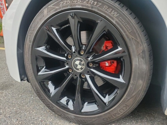 수원휠도색, 수원휠수리, 수원휠복원! BMW 335I 순정휠도색 블랙유광도색 휠세븐 / 수원 탑동