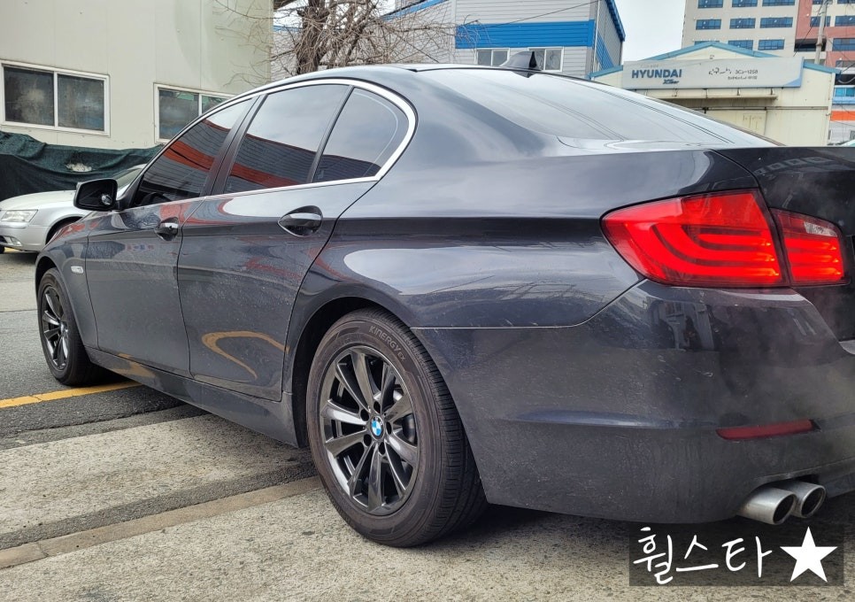 [부산 휠도색][부산 휠복원][부산 휠수리]BMW f10 520d 순정휠 17인치  고스트실버시공[부산휠수리 부산휠복원 부산휠도색비용]_wheelstar
