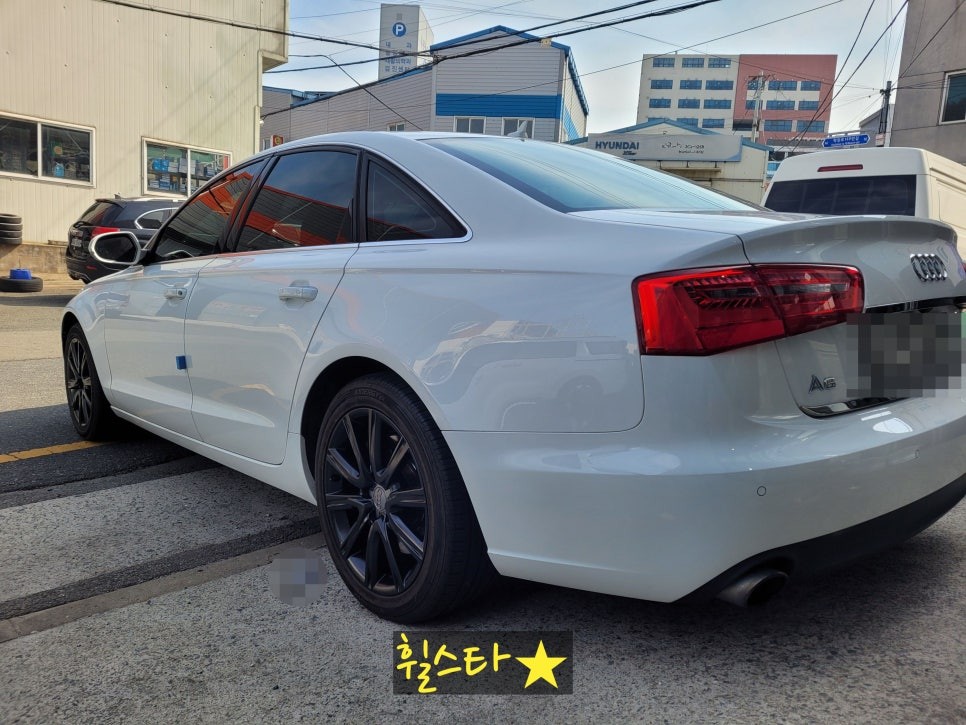 [블랙잭][부산 휠복원][부산 휠도색]아우디 A6 18인치 블랙잭 시공[부산휠도색 부산휠복원 부산휠수리비용]_wheelstar