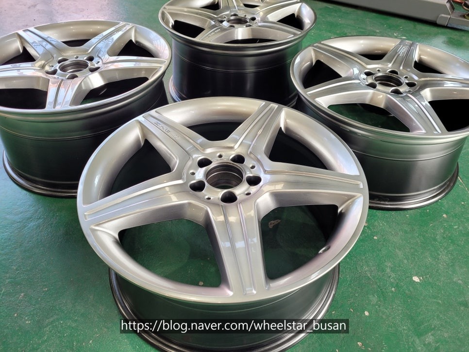 [[부산 휠수리][부산 휠도색]]벤츠 S350 19인치 순정휠 세라믹 메탈 시공 휠복원 휠수리휠도색비용 _wheelstar / 부산 사상 학장동