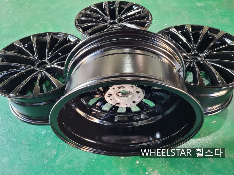 [[부산 휠도색][부산 휠복원]]BMW G30 520d 18인치 순정휠 블랙유광시공 휠복원 휠수리 휠도색비용_wheelstar / 부산 사상 학장동