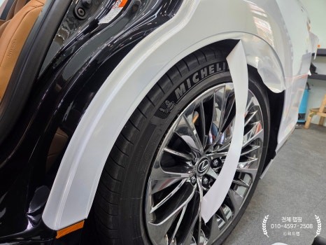 부산 택시 전체랩핑｜렉서스 LS500h 모범택시 색상변경 화이트 랩핑 시공기 / 부산 강서 신호동