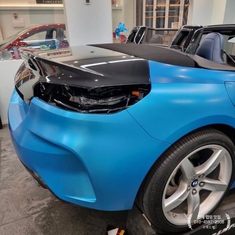 부산 랩핑 위드랩 – BMW Z4, 사틴 오션 쉬머로 여름을 입다 / 부산 강서 신호동