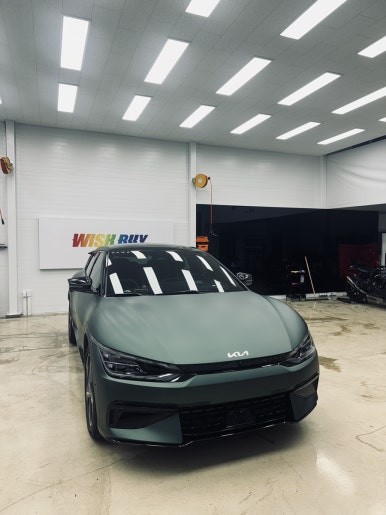 평택랩핑 KIA EV6 3M 파인 그린 메탈릭 전체랩핑 / 경기 평택