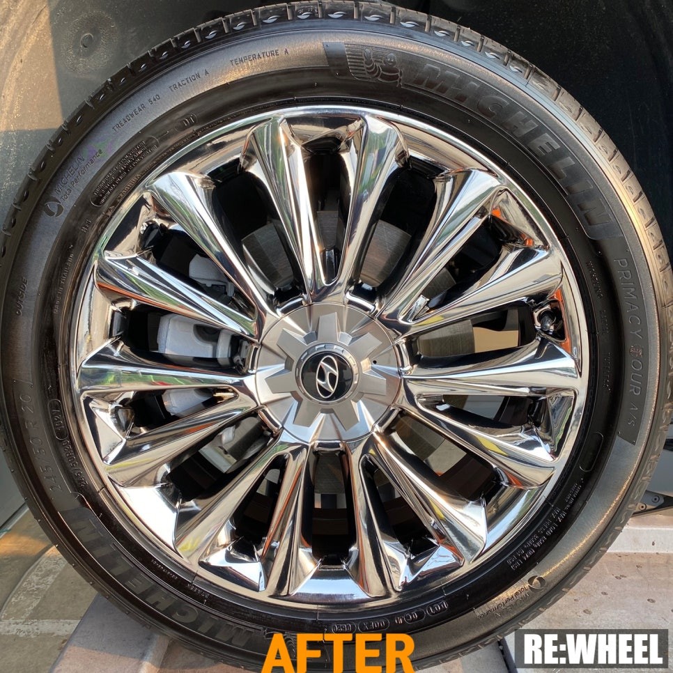 [리휠][팰리세이드휠] 현대 팰리세이드 프레스티지 20인치 순정휠 북미수출형 20인치 스퍼터링 크롬휠 교체 작업후기 / 진주, 창원, 순천