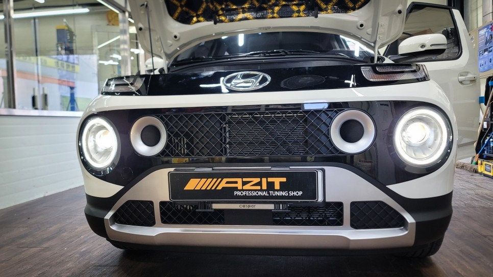 캐스퍼에 꼭 필요한 튜닝 브라비오 LED 전조등과 윅스타 (슈퍼캐패시터+점프스타터) / 용인, 광교, 성남, 판교