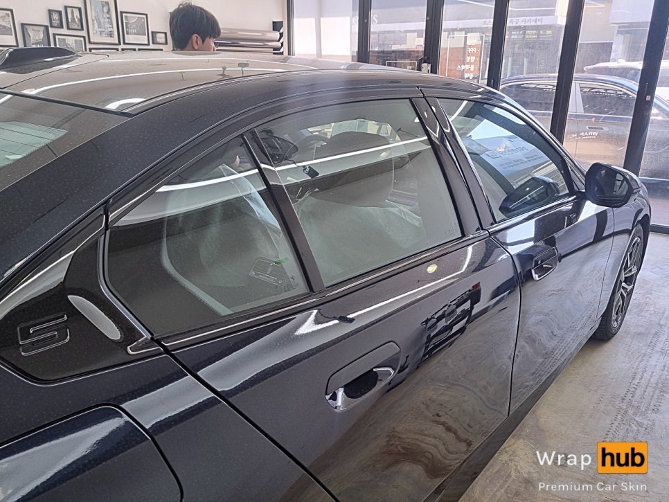 BMW 5시리즈 프론트 그릴을 '블랙' 으로 랩핑! - 랩허브 / 일산, 파주, 고양 자동차 랩핑 전문 / 고양,일산,김포