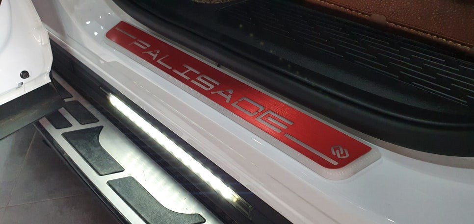 현대 팰리세이드 LED 도어스커프 무빙 랜덤 장착 / 자동차 튜닝 / 부산,김해