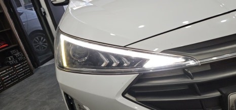 더 뉴 아반떼AD 데이라이트 DRL 주간주행등 황변 불량 수리 인코브 본사 / 부산,김해