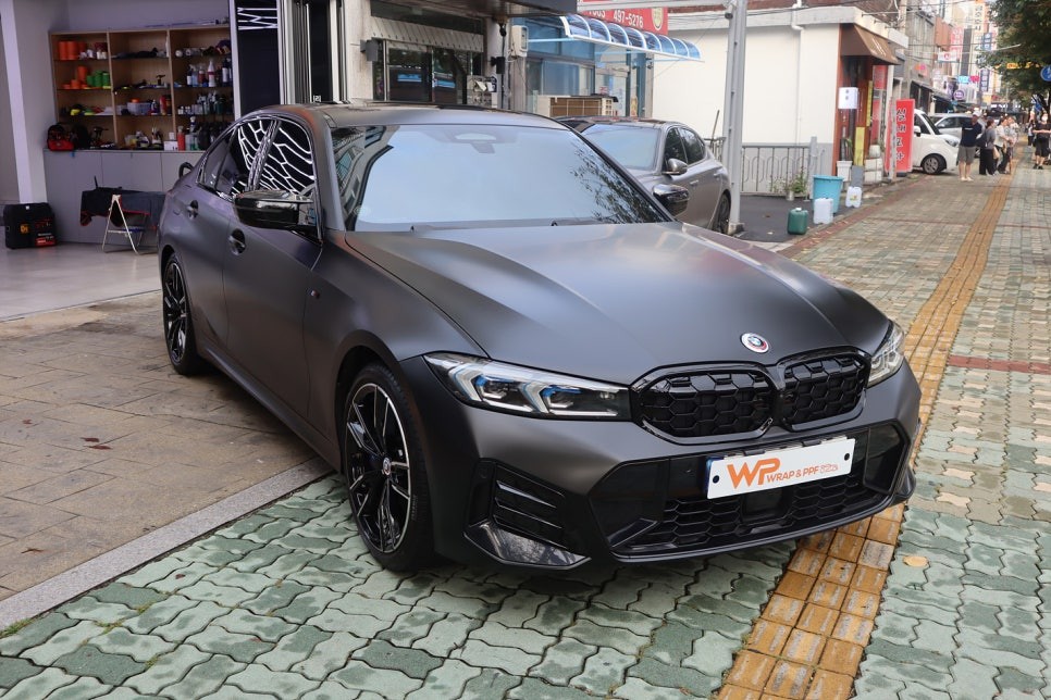 잠실 BMW 340I 사틴블랙 전체랩핑 시공기 호불호가 없는!! / 광진구 중곡동