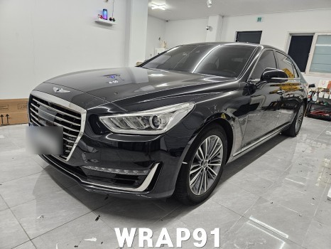 부산 김해 양산 제네시스EQ900 전체 랩핑 3M 2080 유광화이트 / 마산, 김해, 창원