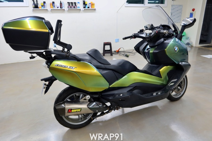 BMW C650 GT 카멜레온 랩핑 - 에이버리 유광 프레시스프링, 경남 부산 바이크랩핑 랩91 / 마산, 김해, 창원