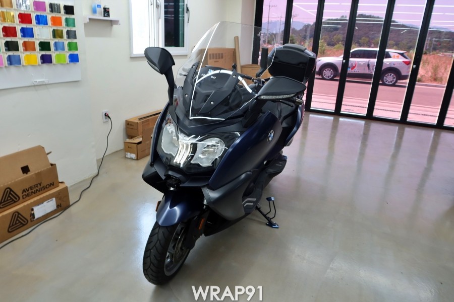 BMW C650 GT 카멜레온 랩핑 - 에이버리 유광 프레시스프링, 경남 부산 바이크랩핑 랩91 / 마산, 김해, 창원