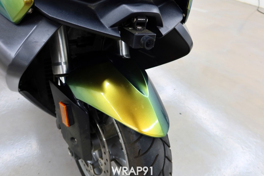 BMW C650 GT 카멜레온 랩핑 - 에이버리 유광 프레시스프링, 경남 부산 바이크랩핑 랩91 / 마산, 김해, 창원