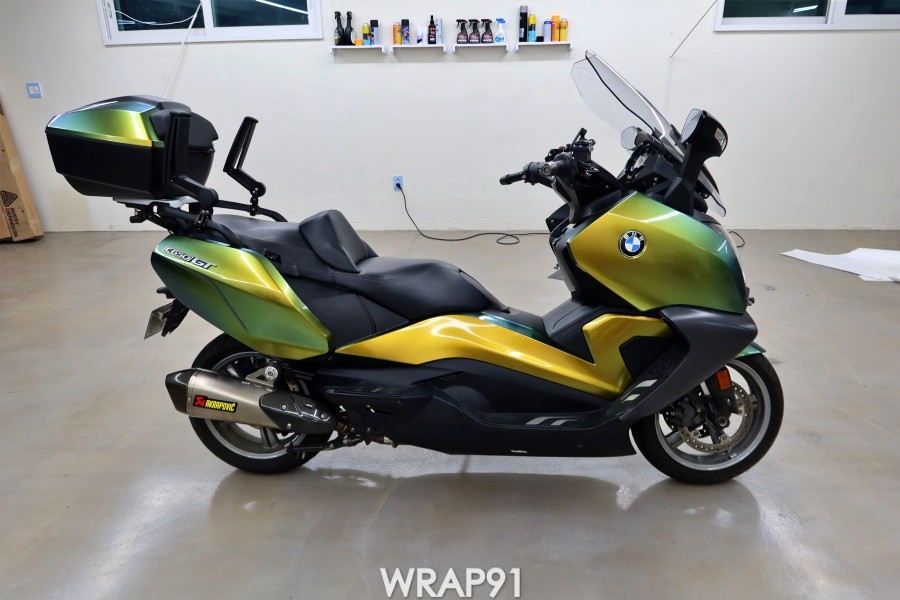 BMW C650 GT 카멜레온 랩핑 - 에이버리 유광 프레시스프링, 경남 부산 바이크랩핑 랩91 / 마산, 김해, 창원