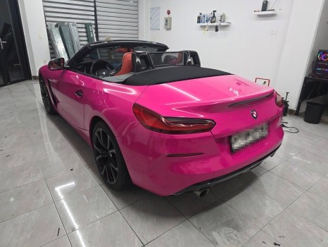 BMW Z4 브라바도 로즈 레드 전체 랩핑 WRAP91 / 마산, 김해, 창원