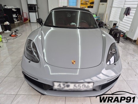 포르쉐 718 박스터 에이버리 락그레이 전체 랩핑 WRAP91 / 마산, 김해, 창원